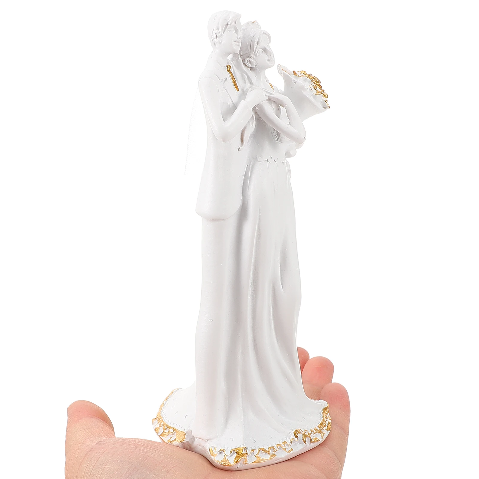 

Romantic Wedding Sculpture Resin Bride Groom Resin Couple Statue Decoration Hugging Statue Decor Desktop Car Ornament Gift
