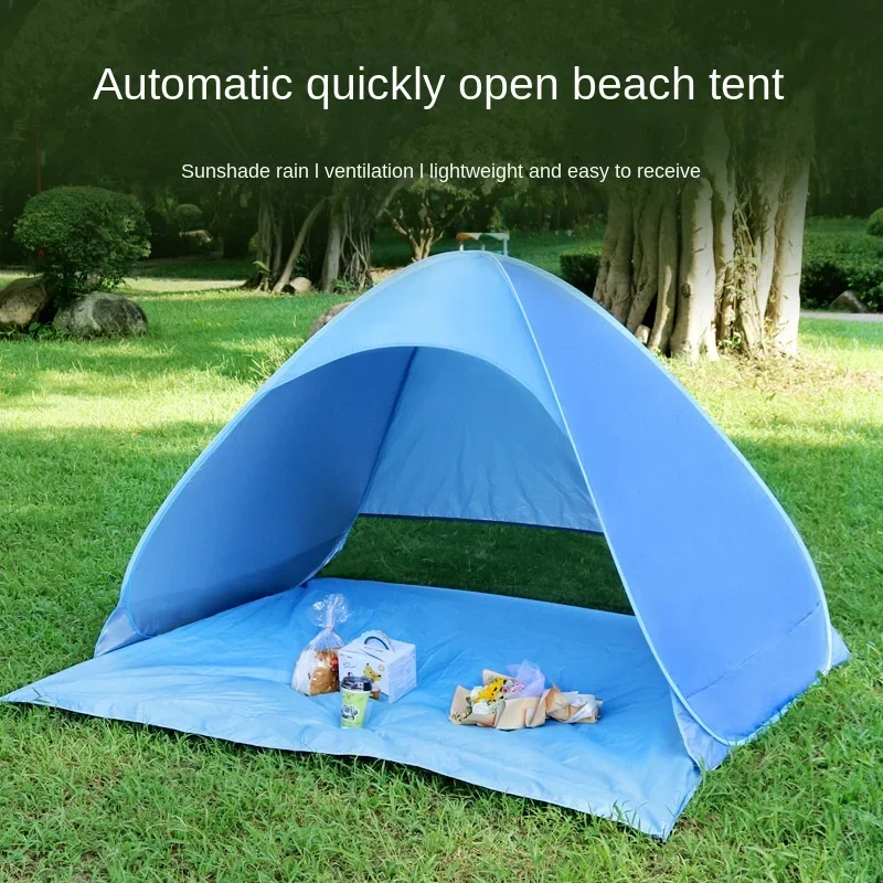 Portable Beach Tent Outdoor UPF50+ Fish Tent Automatic Instant PopUp Beach Tent UV Proof Camping Sun Shelter Baby Canopy Cabana