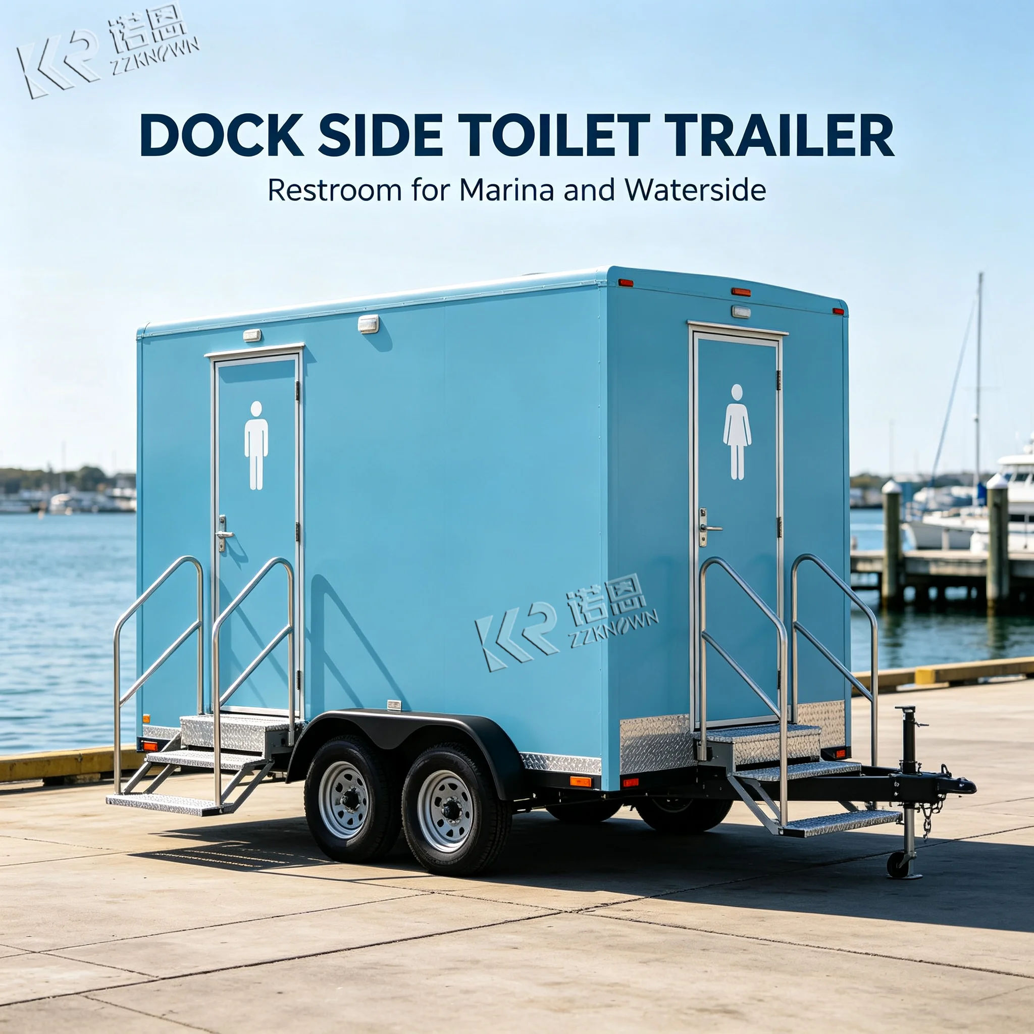 Mobile Toilets with Shower Portable Bathroom Trailer Luxury Portable Bathroom for Outdoor Event Rental and Construction
