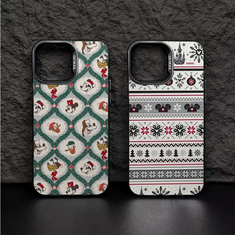 Snowflake Christmas cute Mickeys Phone Case for Samsung Galaxy S26 S25 S24 S23 S22 S21 Note20 FE Ultra Edge Plus 4G 5G Anti Fall