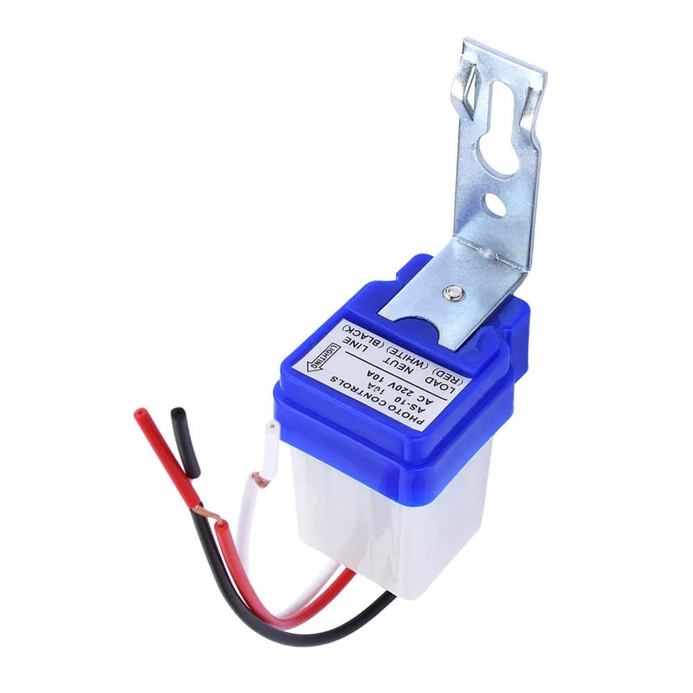 Automatic On Off Photocell Street Lamp Light Switch Controller DC 12V 24V AC 220V 50-60Hz 10A Photo Control Photoswitch Sensor