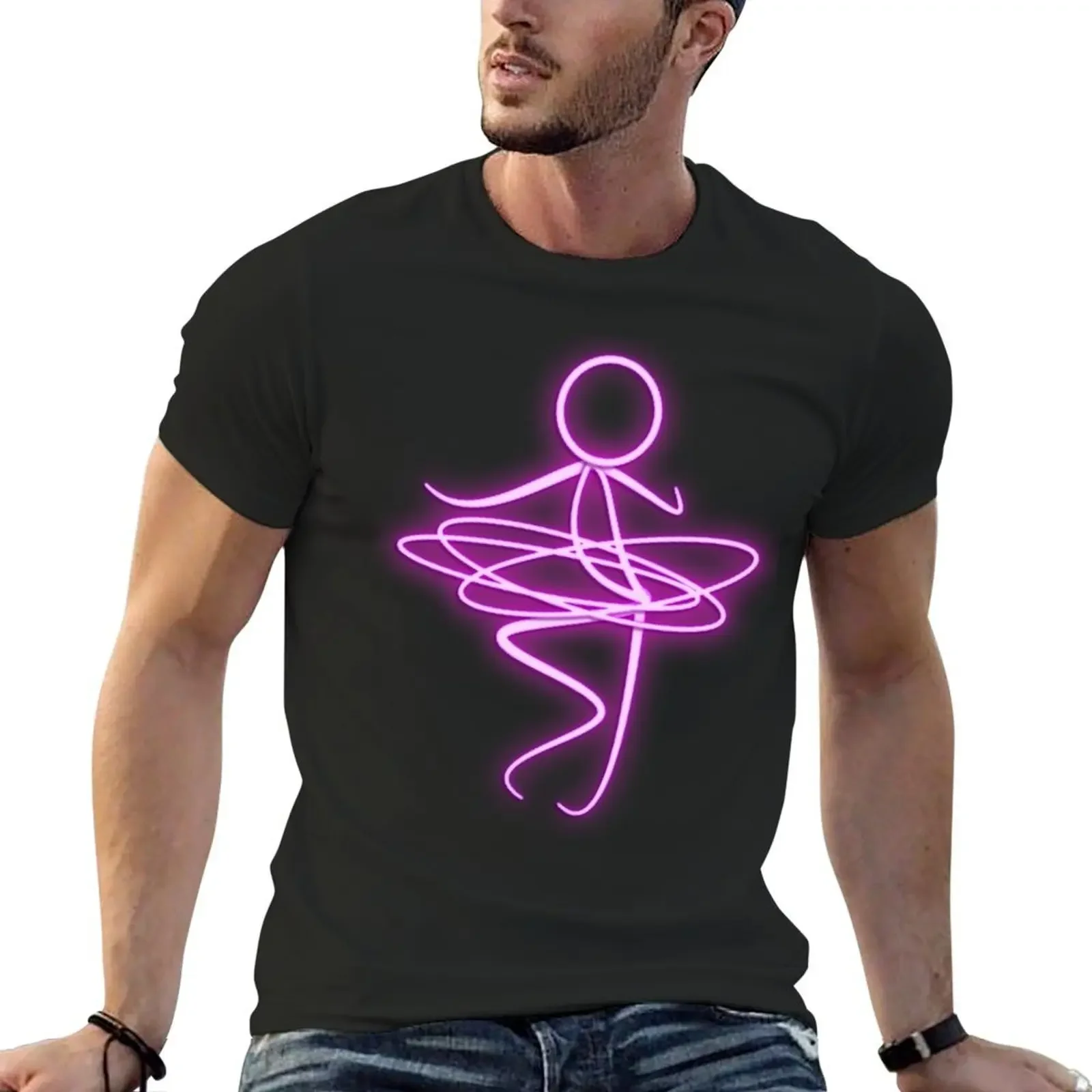 Neon Hooping Lights T-Shirt heavyweights plain vintage t shirts men clothing