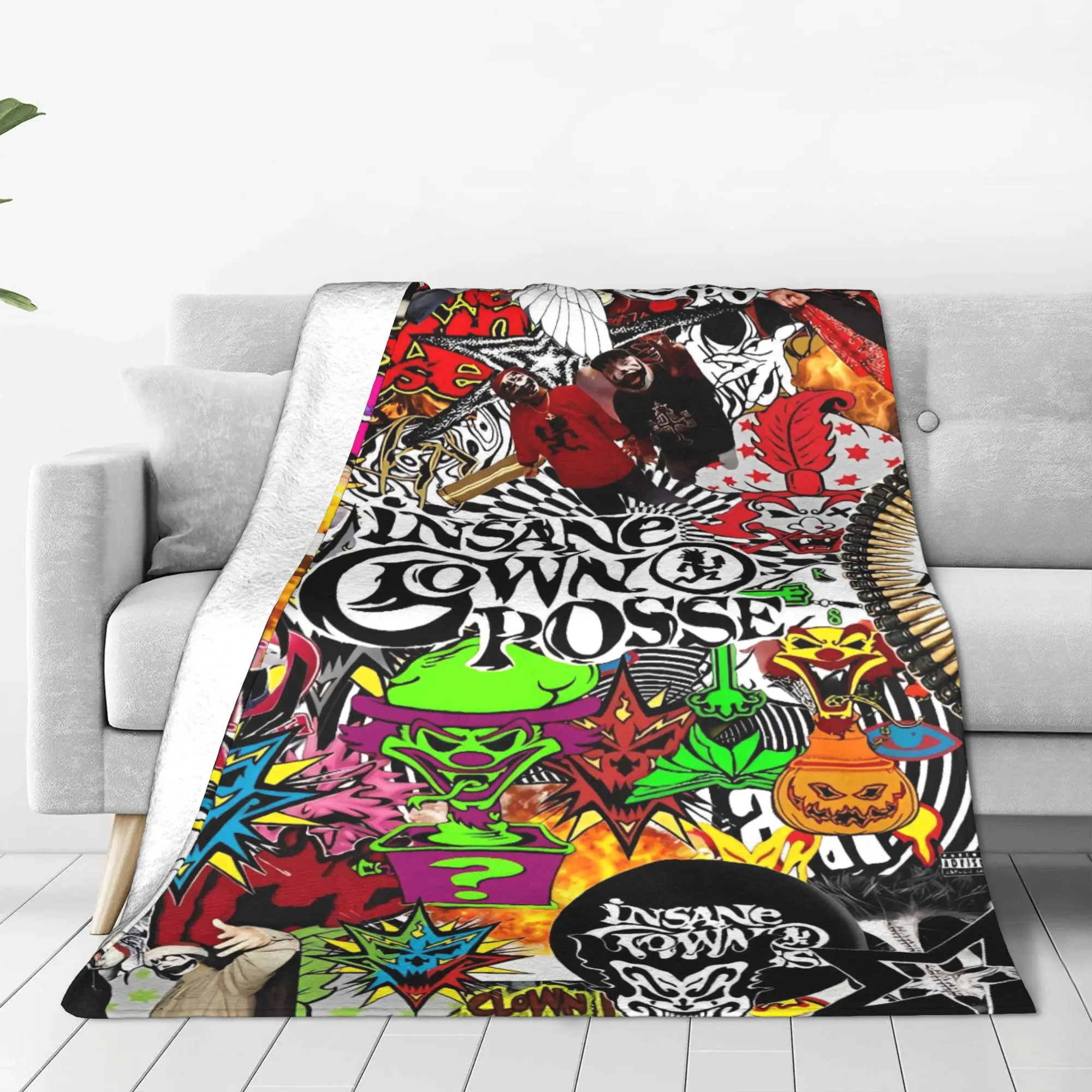 Warm Soft BlanketKids Airplane Travel Insane Clowns Posses Bedding Throws  Flannel Bedspread For Home Decor Sofa Bed Cover