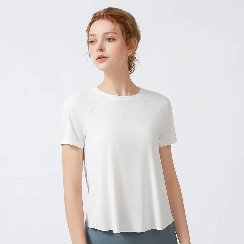Sportswear Woman Gym Blouse 2024 Yoga Clothing Shirt Top Women Pilates Sport Short Sleeve Fitness Running T-shirt Yoga Clothes