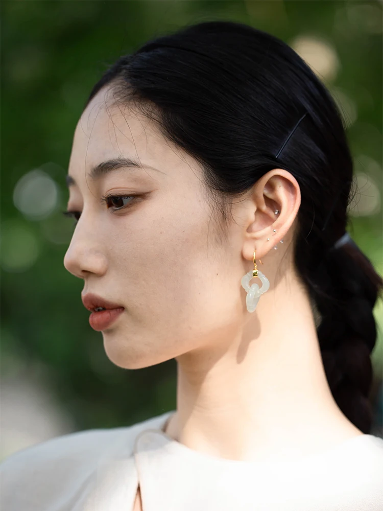 

Loose Fit round Neck Shirt Seven Sleeve Silk Patchwork Design Original Style Chinese Production Spring Collec...