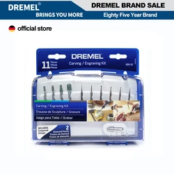Dremel 689 Carving Engraving Rotary Tool Accessories Kit Solid Steel 11 Pcs Assorted Set Perfect for Use On Wood Metal and Glass