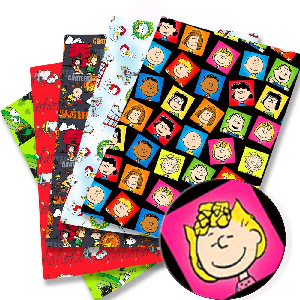 TAKARA TOMY Snoopy fabric140x50CM Cartoon printed fabric Patchwork Tissue Kid Home Textile Sewing Doll Dress Curtain