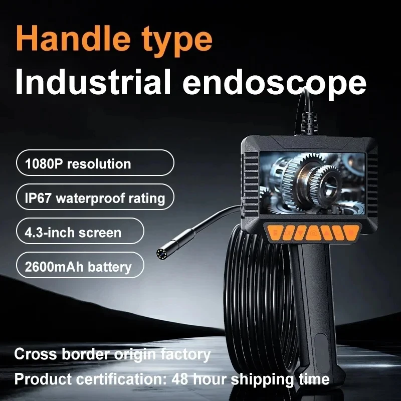 Industrial Endoscope With Memory Card Support 8mm Lens for Sewer and Duct Checking