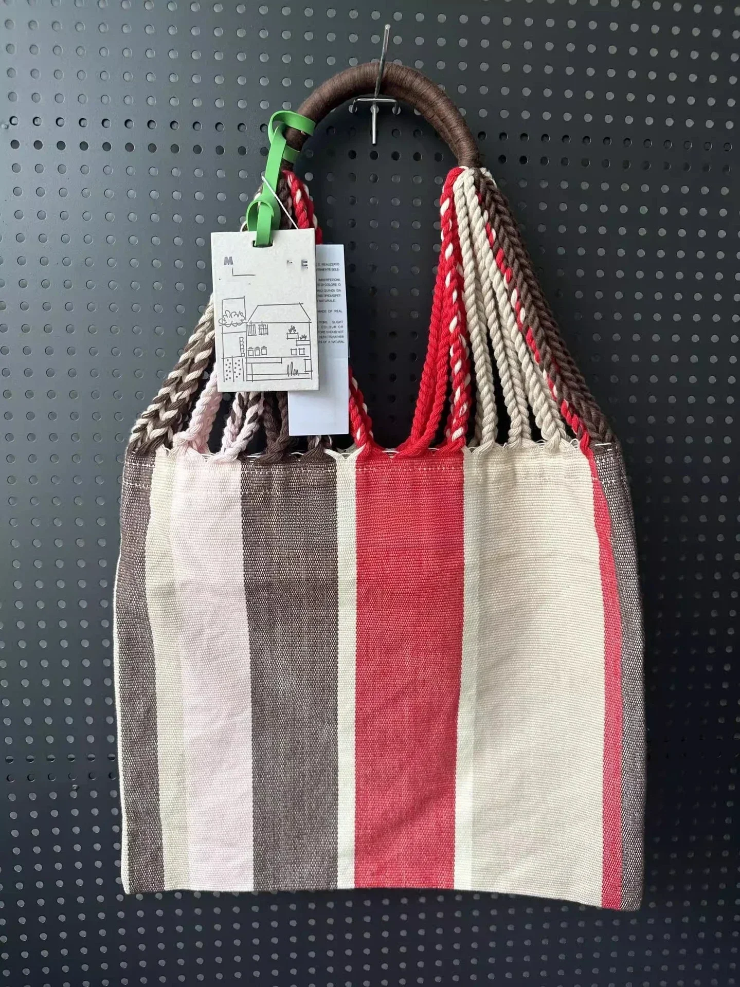 Bolso Tote Tejido con Bloques de Color Estilo Marni 2026, Bolso Grande de Mano y Hombro Casual