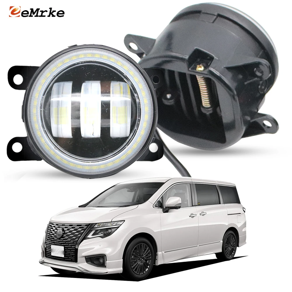 

Обновление светодиодных противотуманных фар 40 Вт для Nissan Elgrand Highway Star E52 2015-2020 PTF с линзами автомобиля Angel Eye DRL дневные ходовые огни