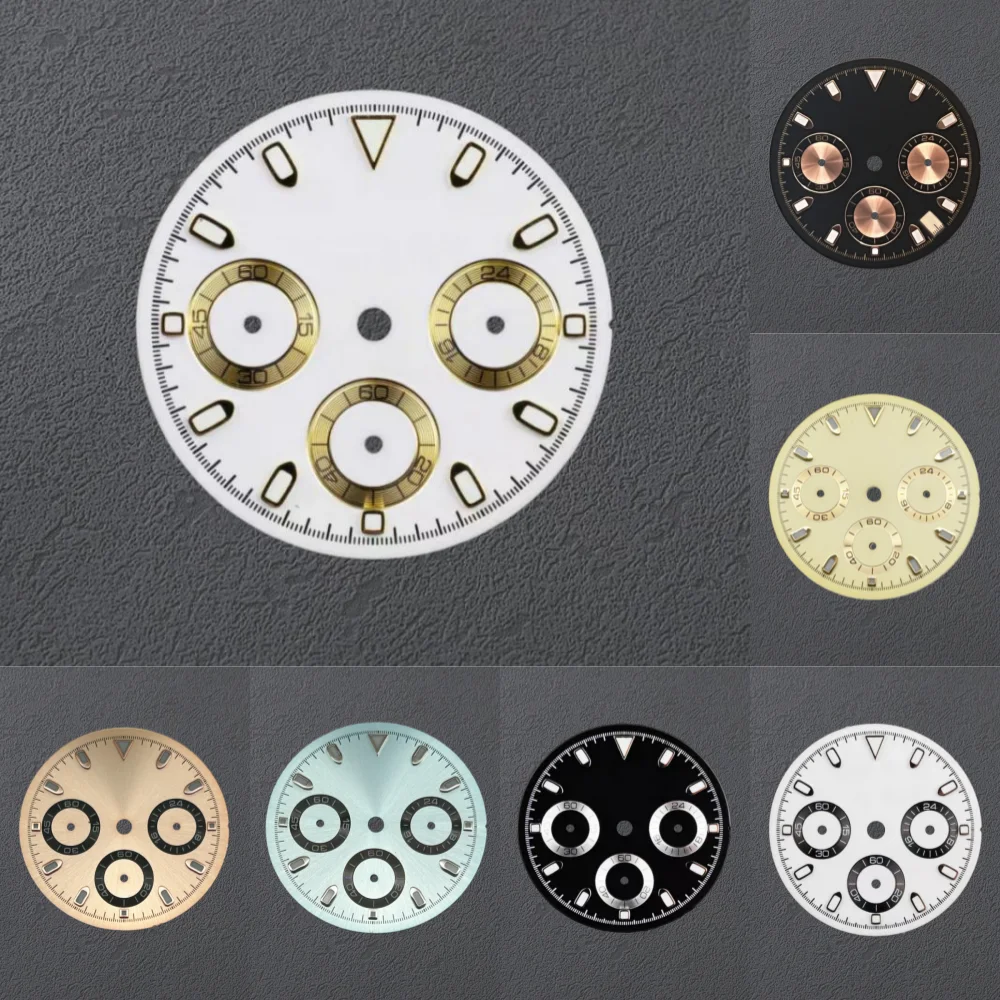 Blue Green Luminous Modification Parts for VK63 VK64 Movement Multi-function Chronograph Pointer for Seiko Daytona Watch Hands