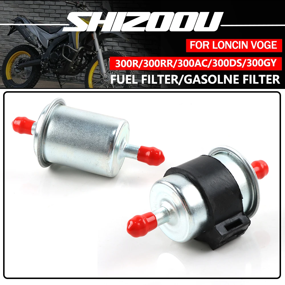 Filtro de combustible para motocicleta para Loncin VOGE Valico 300R/RR/AC/GY/DS Rally 300 300AC 300DS LONCIN CR6 LX300-6A filtro de gasolina