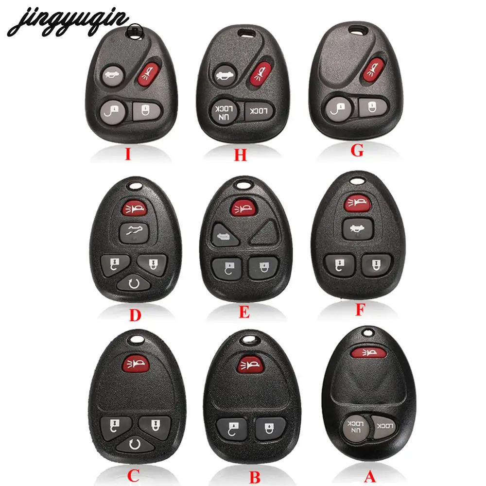 

jingyuqin 3/4/5 Buttons Remote Key Shell Case Cover For Buick Hummer H3 GMC Chevrolet Colorado Isuzu No Chip Blank