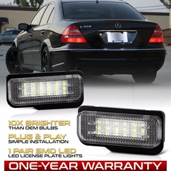 2pc 12V White License Number Plate Lights for Mercedes-Benz W203 C320 C240 W211 E350 E320 E550 E55 E63 AMG W219 CLS550 CLS63