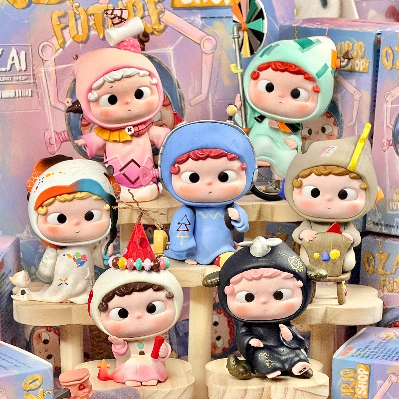 Ozai Future Curio Shop Series Blind Box Cute PVC Action Figure Kawaii Collectible Desktop Ornament Toy Gift For Adult Collectors