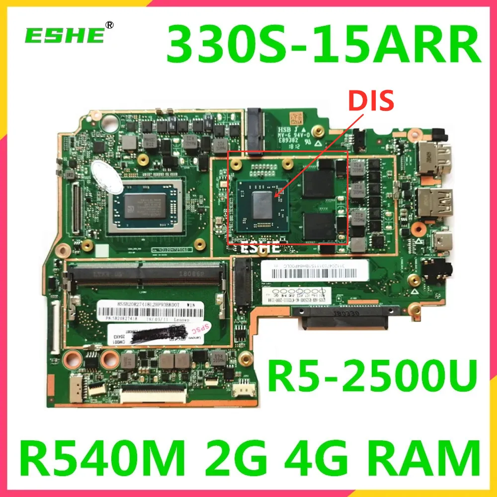 

5B20R27418 для Lenovo ideapad 330S-15ARR, материнская плата для ноутбука с процессором R3 R5 R7 R540 2G GPU 4G RAM 5B20R27415 5B20R27416