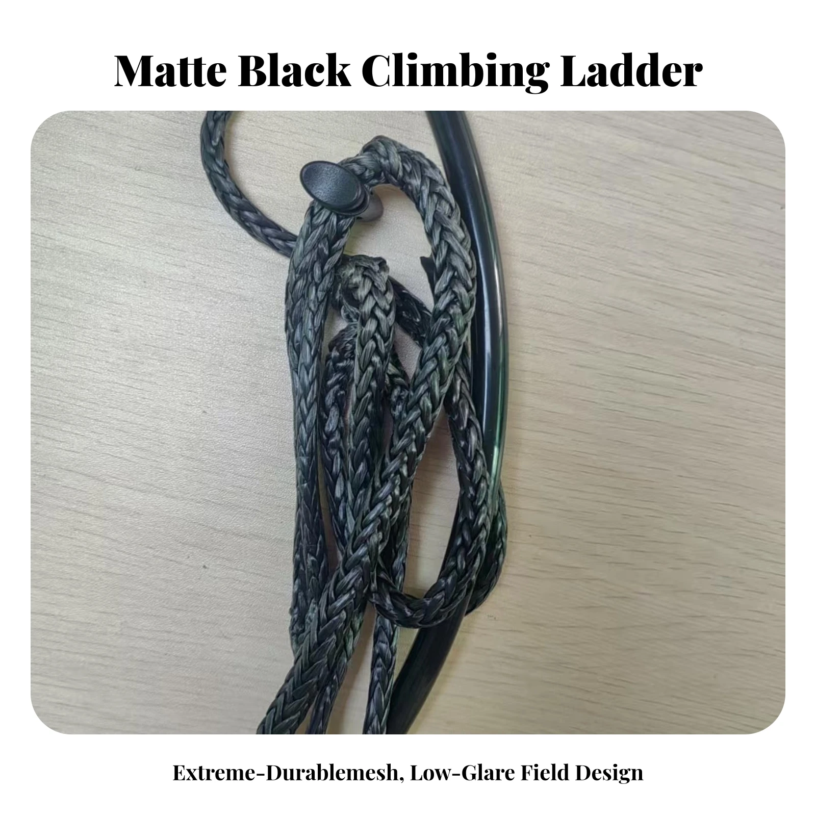 Tree-Climbing Rope Ladder Compact Rope Ladder with Sliding Fasteners Portable Fast to Deploy for Hunters, Hunting