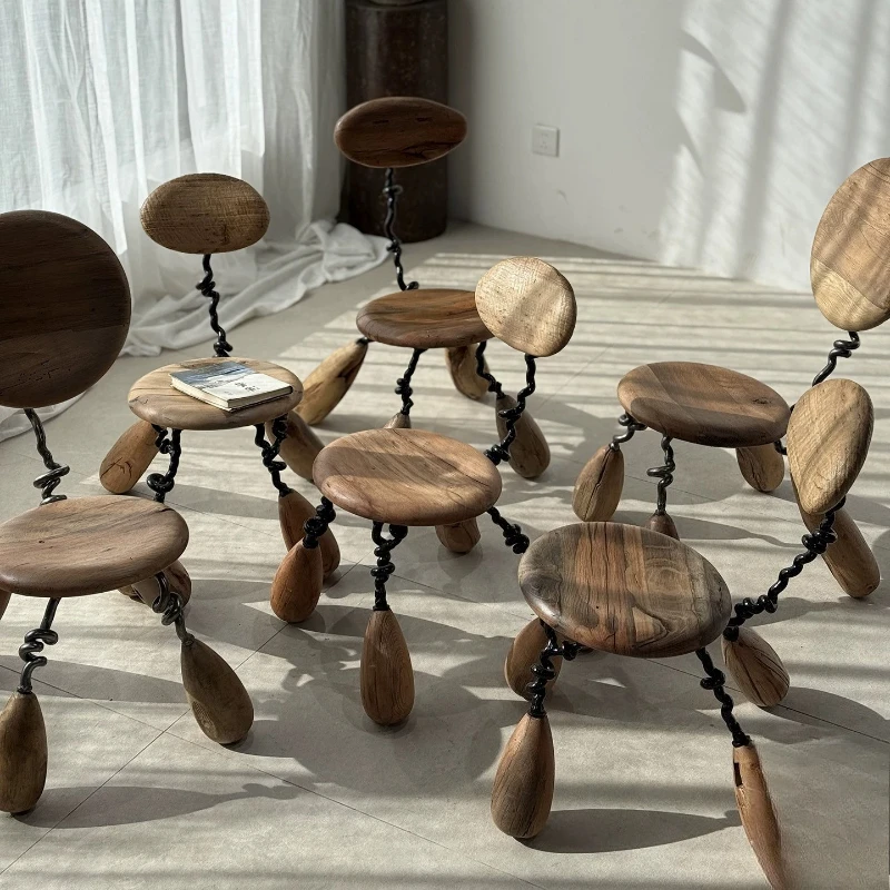 مقعد النمل شقة صغيرة شرفة كرسي الترفيه B & B غرفة الشاي ضيف البراز سجل البراز المنخفض #1