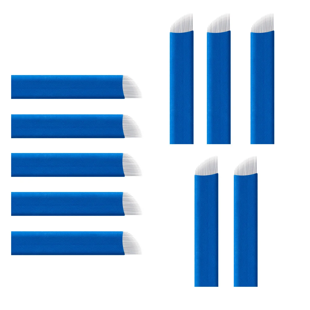 

30 шт. иглы для микроблейдинга бровей, набор игл из нержавеющей стали, ручной аксессуар для макияжа, татуировки, прочные профессиональные иглы