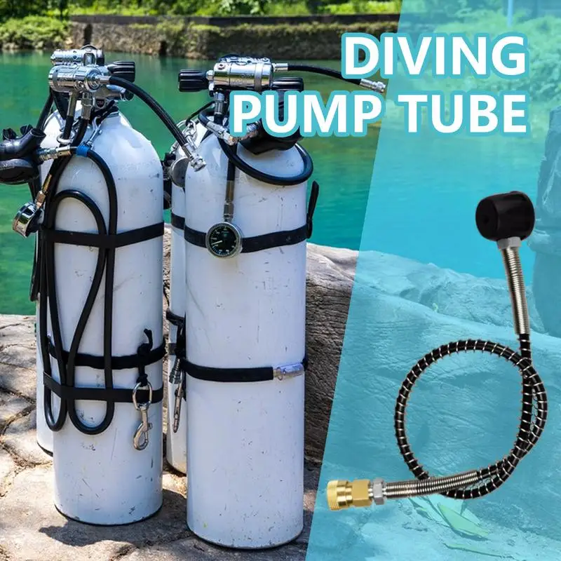 Small Diving Pump Hose Snorkeling Tank Pump Tube Small Hose Breathing Training Scuba Diving Pump Extension Hose For Underwater