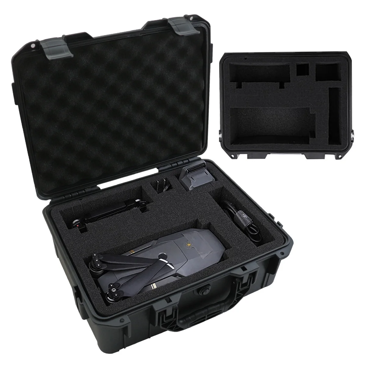 1pc Universal Portable Plastic Tool Box With Foam Insert Waterproof&Shockproof Hard Carrying Case With Pre-cut Sponge Organizer