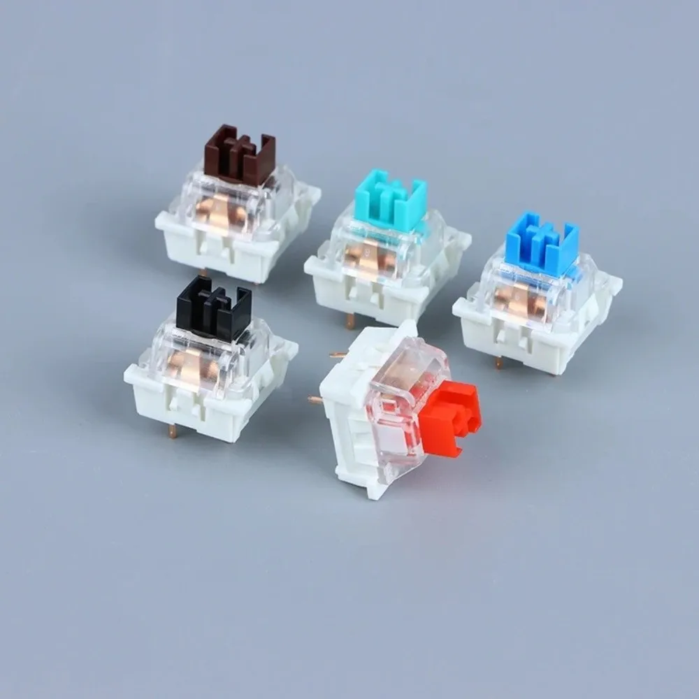 10Pcs Mini Mechanical Keyboard Switches Knocking Audible Click 3 Pin Tactile Switches Dust-proof DIY Axis Shaft Switch Office