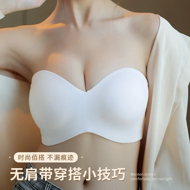 حمالة صدر نسائية غير مبطنة بدون حمالات حمالة صدر غير مرئية تدعم حمالة صدر غير مبطنة مقاس كبير مضادة للانزلاق B-CD E F G 32-40 42 48