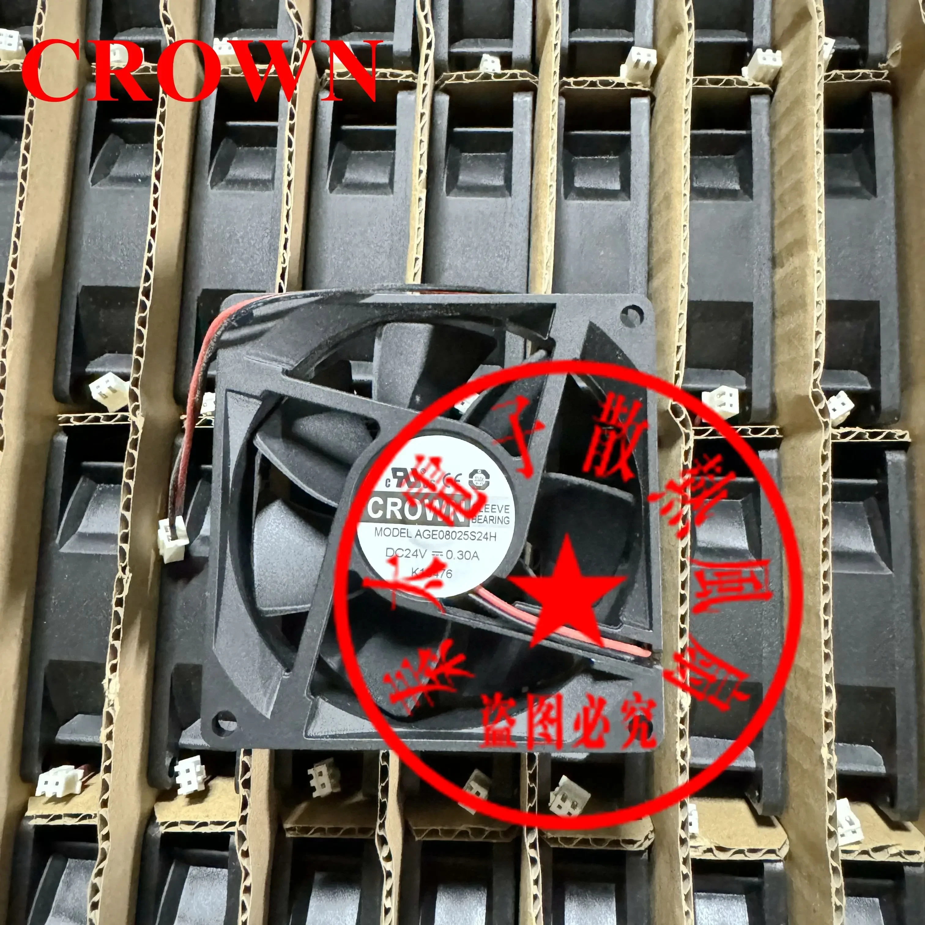 

Ltsf For CROWN AGE08025S24H DC 24V 0.30A 80x80x25mm 2-Wire Server Cooling Fan8cm