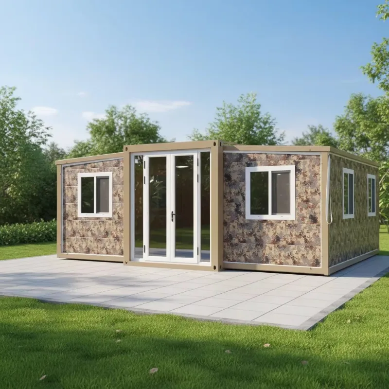 Foldable Camping Two 20ft Permanent Price Family Earthquake Light Saving Ready 40ft Expandable Container Foldable House