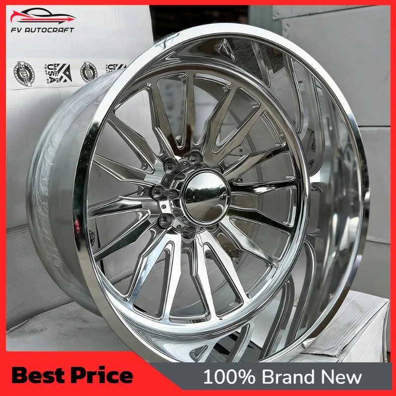 【2026】Deep Lip Super Single Wheels 20x10 20x12 22x12 24x12 24x14 26x16 6 Lug 8 Lug 10 Lug Forged Truck Wheel For Ford F250 F350
