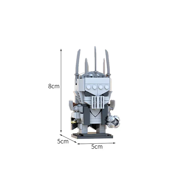 Décennie s de construction de film de dessin animé Rick Sauron Battle Demon, figurines à tête carrée MOC-19780, modèle d'assemblage, jouet pour enfants, cadeau d'anniversaire