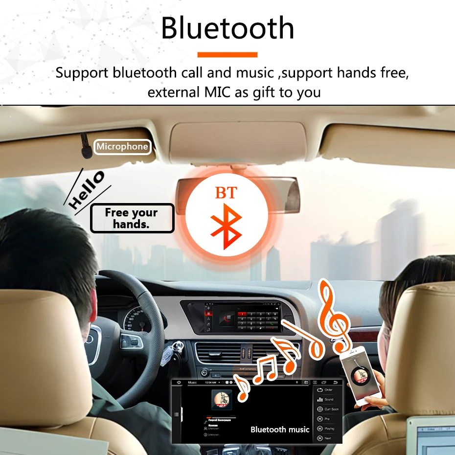 8,8'' Snapdragon 8-Kern Wireless Carplay Android 15 Auto-Radio GPS-Bildschirm für Audi A4 A4L B8 2007-2009 MMI2G Autoradio Stereo Multimedia-Player Bluetooth WIFI 4G LTE – Detail 11