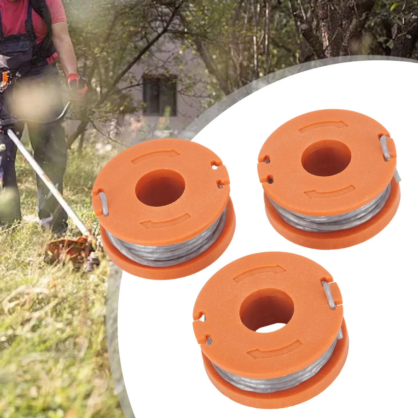 3Pcs 2.5m String Trimmer Line Replacement Line Spool For SPARE GO For Argos For McGregor MCT1825 18v Cordless Trimmer