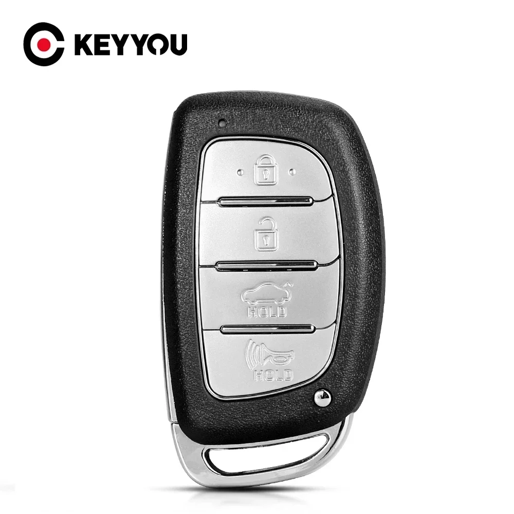 KEYYOU Remote Car Key Shell For Hyundai Tucson Elantra IX25 IX35 Sonata 2014-2017 2018 Replacement Case 4 Buttons TOY40 Blade