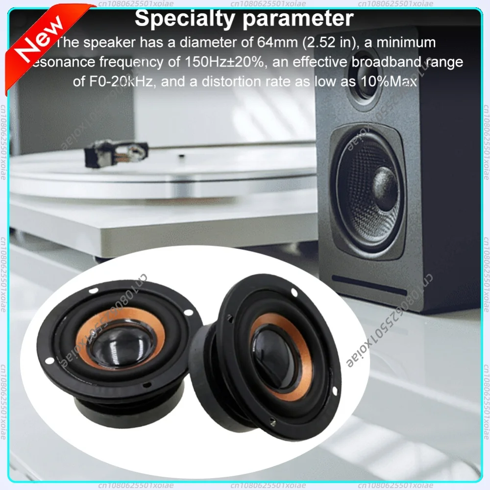2 Inch 3W Speaker Full Frequency Bass Loudspeaker 4Ohm Bass Speaker 64MM Circular Small Audio Speaker Upgrades Your Setups Horn