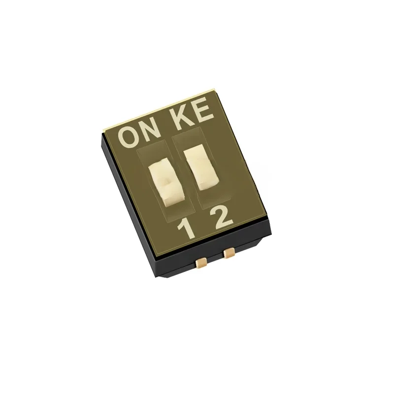 Brand New KE DSHP02TJGER DIP Switch 2 Position 1.27mm Pitch Inner Curved Pin DIP Switch