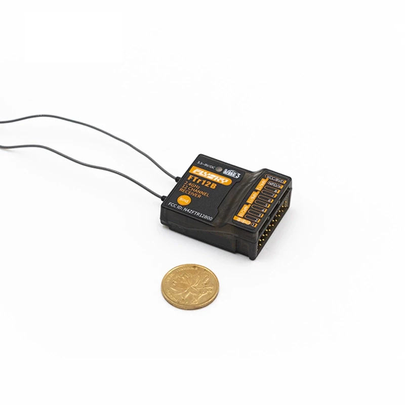 VoidFly FLYSKY Fusi FTR12B 2.4GHz AFHDS 3 Dual Antennas 12CH PWM PPM I-bus I-bus Mini Receiver For RC Airplane Helicopter Vehicl
