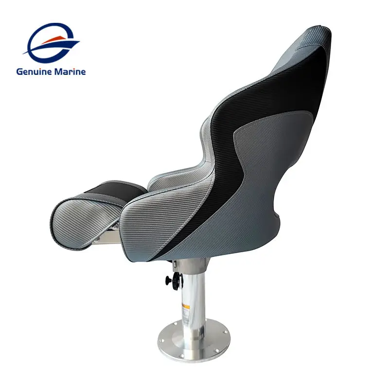Airow auto Foldable Marine Pilot Chair Ergonomic Support Commercial Grade Boat Seat