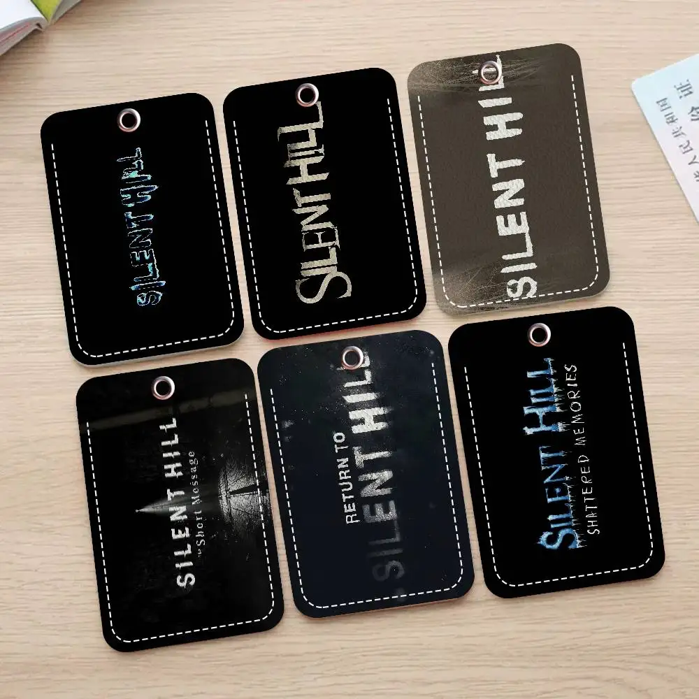 

S-SilentS Hill logo Cartoon Card Keychain Anime Fashion Pendant Bag ID Door Card Case Bus Card Cute Adult Birthday Gift