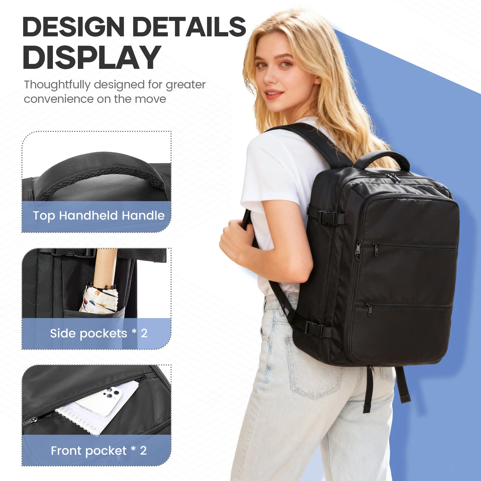 فراغ ضغط حقيبة السفر الطائرات المقصورة على ظهره، الرجال حقيبة العمل الأعمال اليد الأمتعة الكمبيوتر المحمول على ظهره حقيبة التخزين فراغ