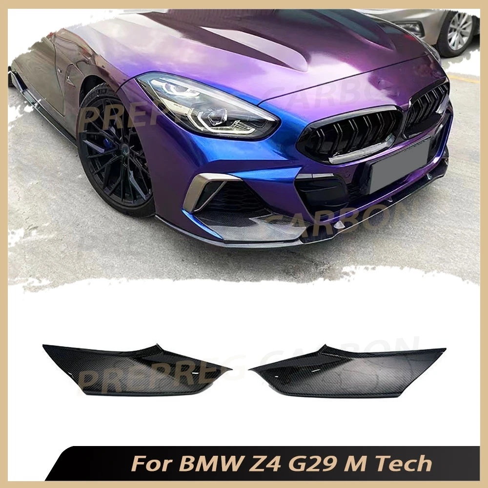 

Накладки-сплиттеры на передний бампер из настоящего карбона для BMW Z4 G29 M Tech 2019 2020 2021