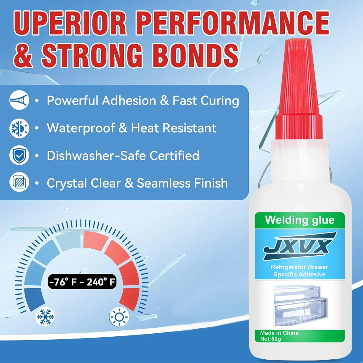 Colla trasparente per riparazioni, Adesivo cianoacrilato istantaneo ad aggancio rapido Pelle Gomma Legno Metallo Ideale per piccole spazi Colla liquida sottile, Asciugatura rapida