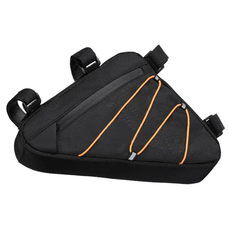 Bags For Bikes Biking Bag With Reflective Strips Under Seat Top Tube Bag Cycling Storage Bag Large Capacity Front Beam Pocket