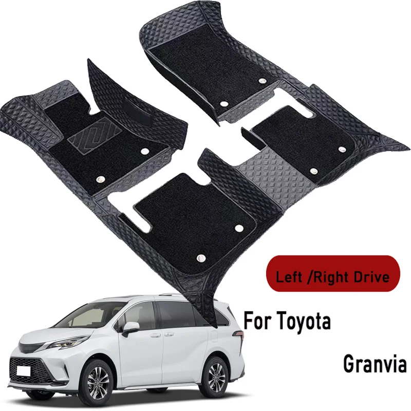 Car floor mats for Toyota Granvia 2022 2023-2024 Customauto foot Pads automobile carpet cover interior accessories