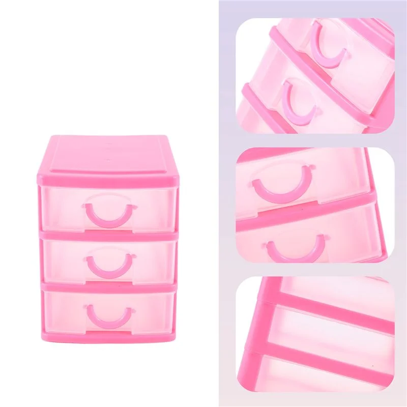 

Новинка: Миниатюрный полупрозрачный пластиковый органайзер-ящик для хранения (розово-красный, 3 слоя)