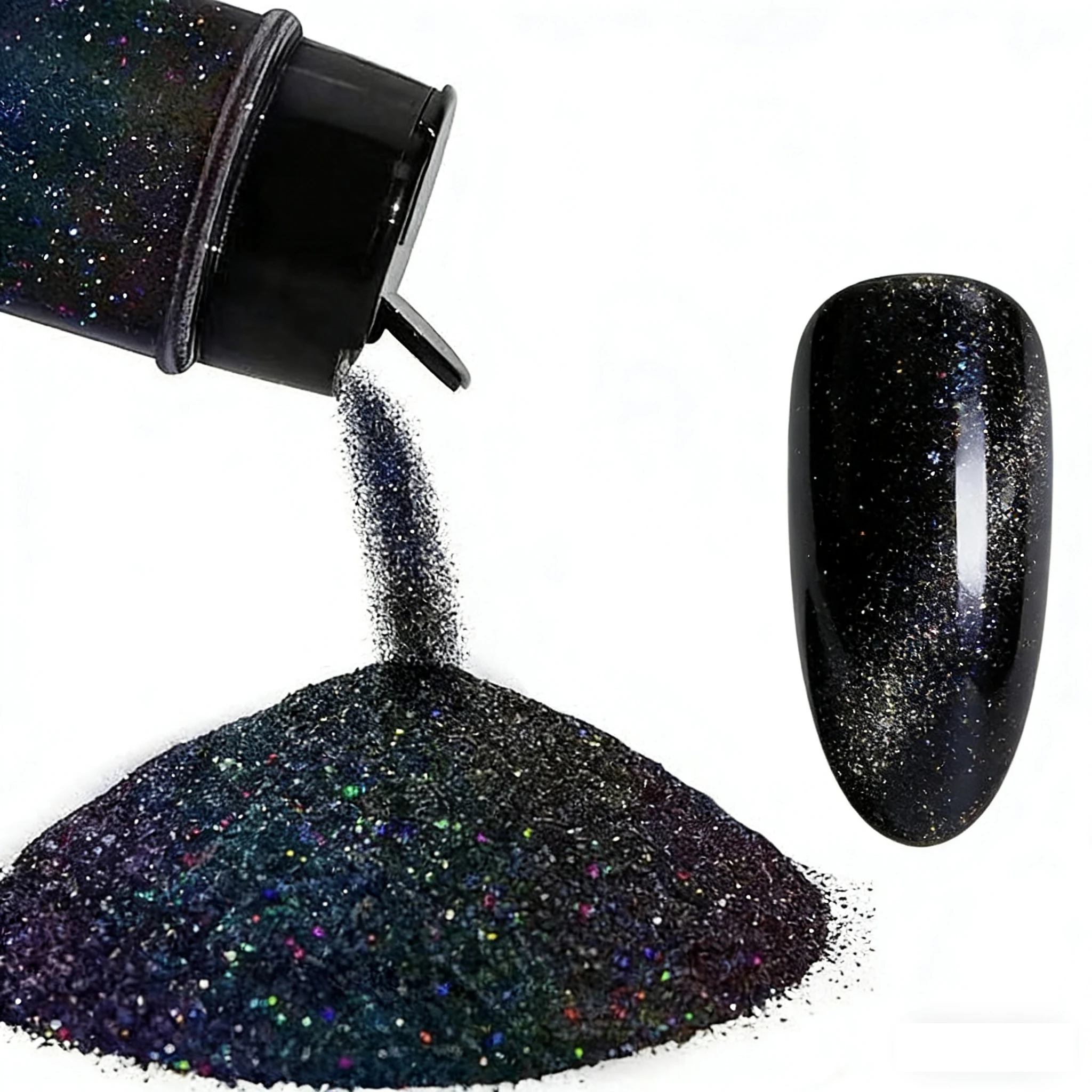 Holografischer Extra Feiner Glitzer - Türkisfarbener Glitzer 50 g/1,76 oz, 0,2MM Epoxid-Glitzer für Harz, Kunst, Handwerk, Nägel, Kerzenherstellung – Detail 24
