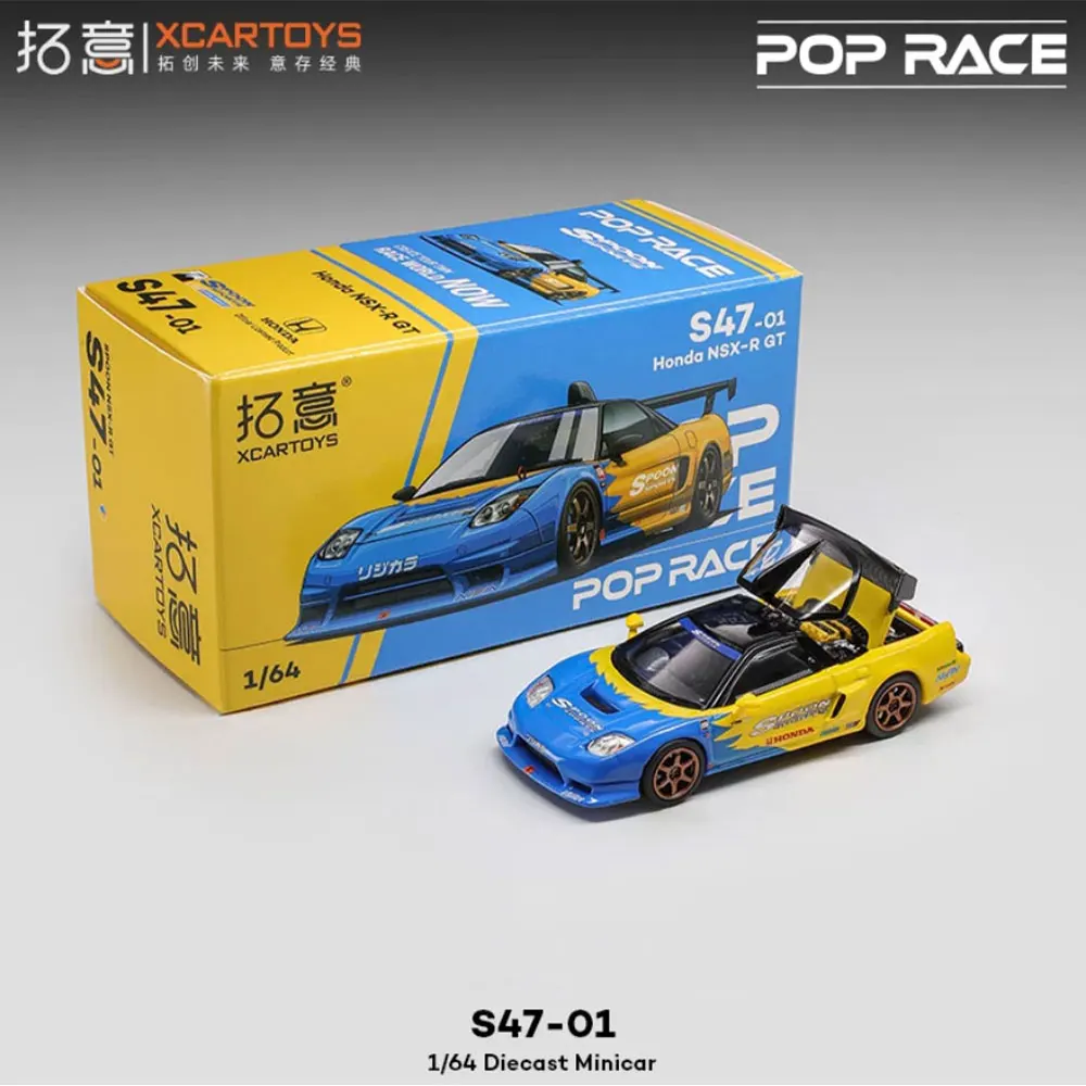 

Модель автомобиля из сплава 1:64 Tuoyi POPRACE S47-01: Коллекционная гоночная суперкар-модель, имитация, желто-синяя расцветка, подарок для мальчиков