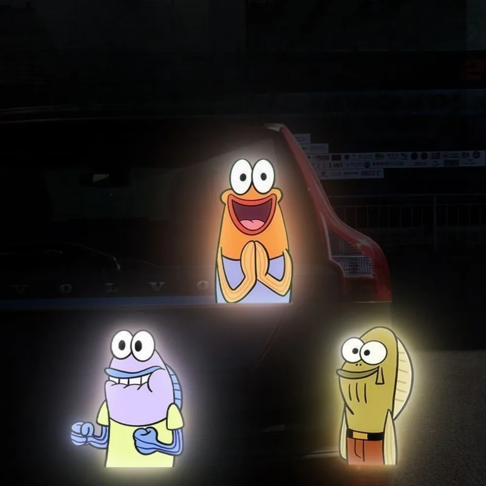 SpongeBob Bikini Bottom Cute Animal Reflective Car Sticker Scratch Cover Creative Auto Decoration Gift - view 4