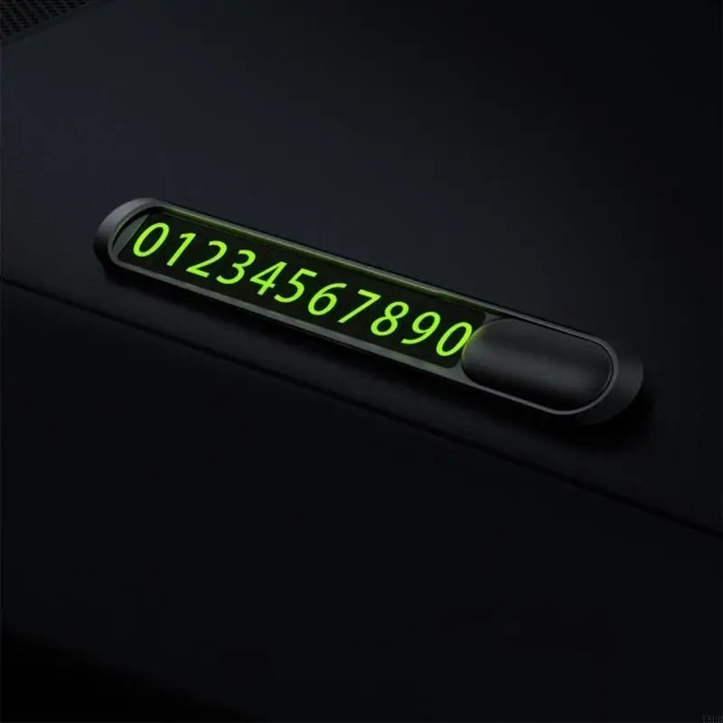 T5UB سيارة مؤقتة بطاقة وقوف السيارات لاصق لاصق السيارات الداخلية الملحقات العالمية لوحة الرقم لوحة الهاتف #2