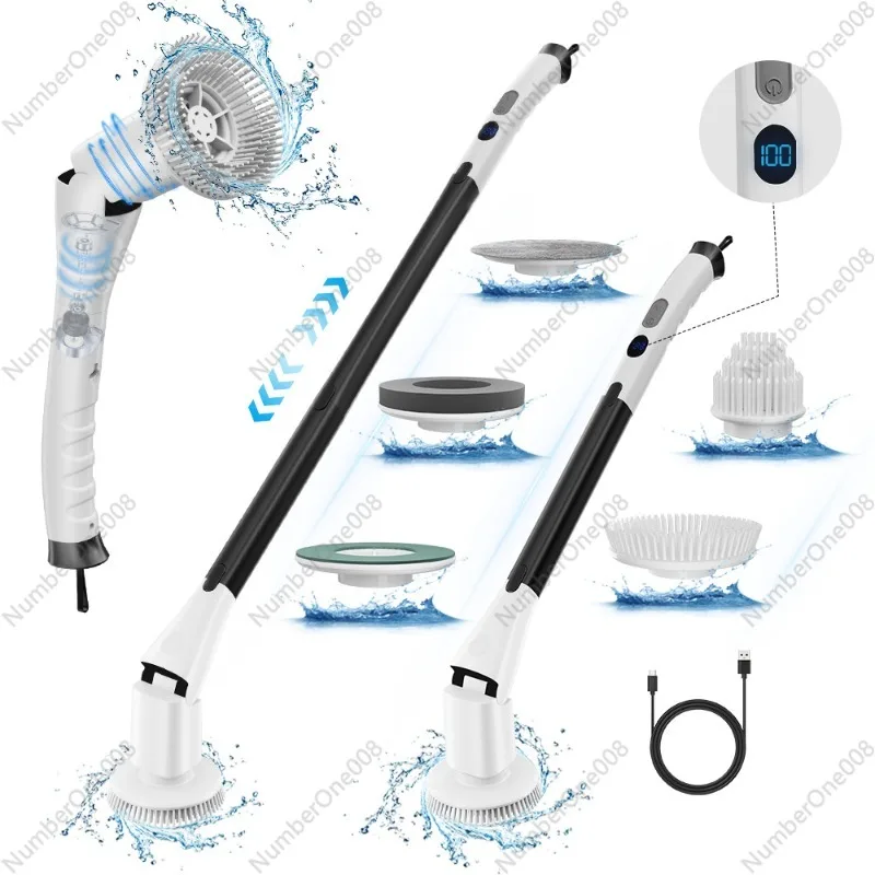 Ten-in-one multi-function cleaning brush Electric rotating hand-held splicing Free adjustment angle Multi-scene brush